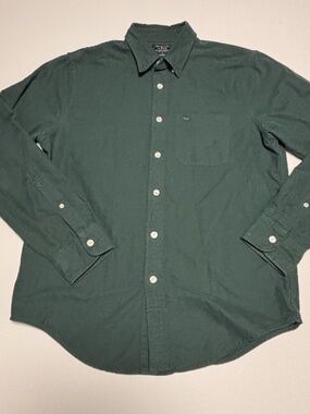 Vintage Green Long Sleeve Abercrombie Shirt Size Large